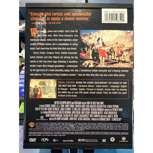 How The West Was Won DVD Rated G Movie Entertainment Henry Fonda Carroll Baker - Picture 2 of 7